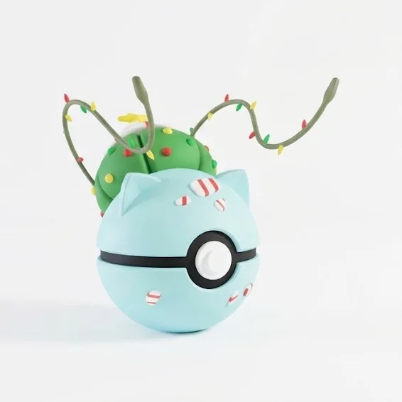 Navidad – #0001 Bulbasaur, impresa en 3D
