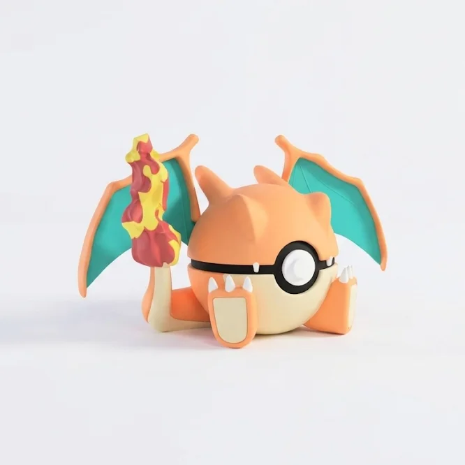 #0006 Charizard, impresas en 3D