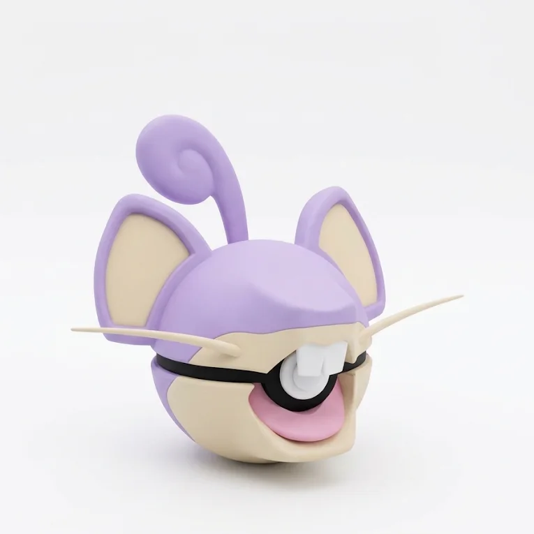 #0019 Rattata, impresas en 3D